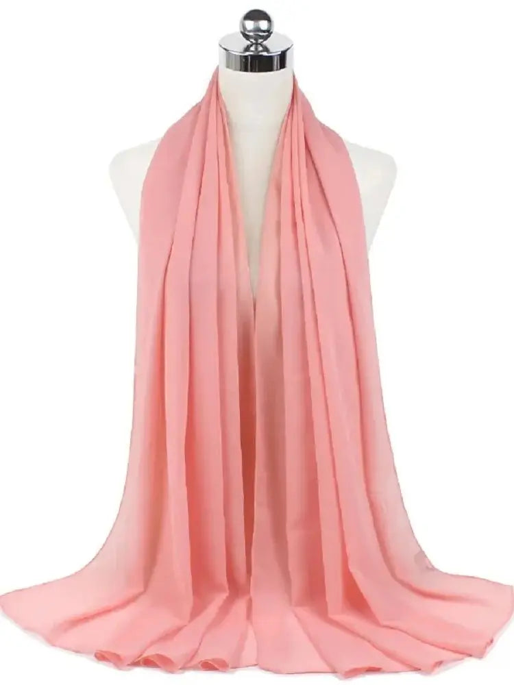 New Fashion Women Solid Chiffon Headscarf