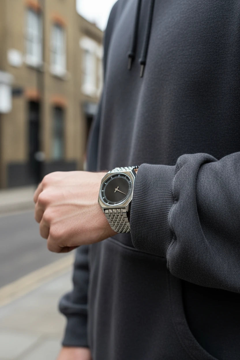 Vintage Craftklart Dropship Retro One Pointer Square Watch for men with classic quartz movement and minimalist design.