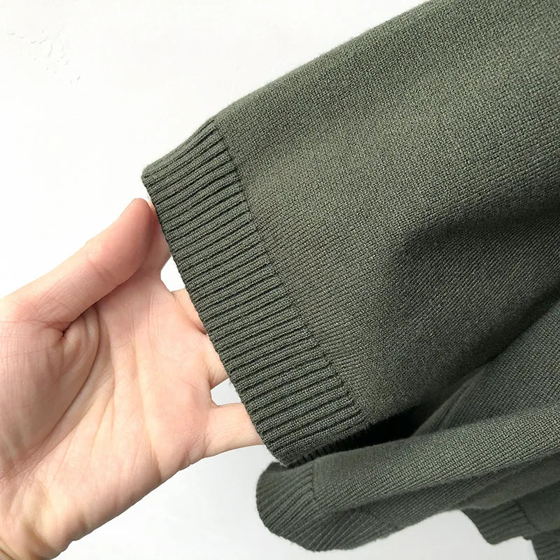 Loose Knit Cardigan — V-Neck, Button Front