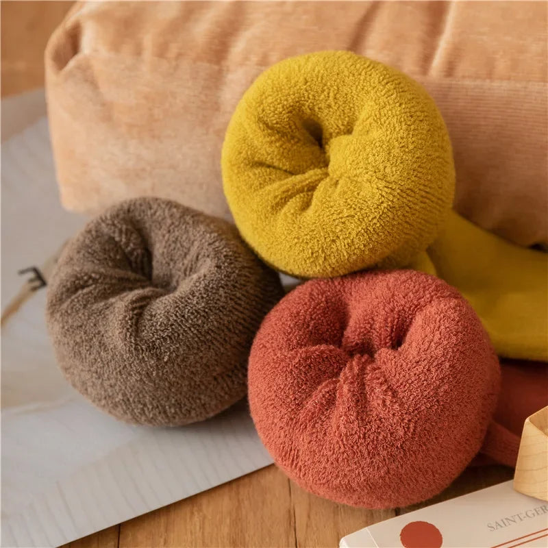 Terry Over-the-knee Socks for Women in Winter Plus Velvet and Thickened Warm Stockings Knee-protecting Thigh-high Socks - Craftklart.store