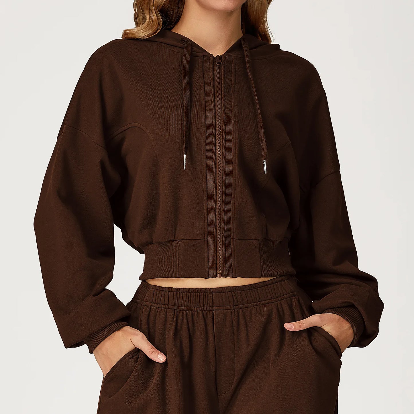 Winter Yoga Long Sleeved Women's Hooded Sweatshirt