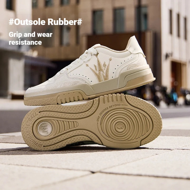 Black 361° Joker Board Sneakers with white accents, featuring a casual streetwear design and durable rubber sole.