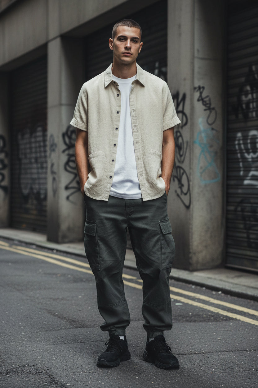 100% Linen Short Sleeve Shirt — Men's Summer Essential