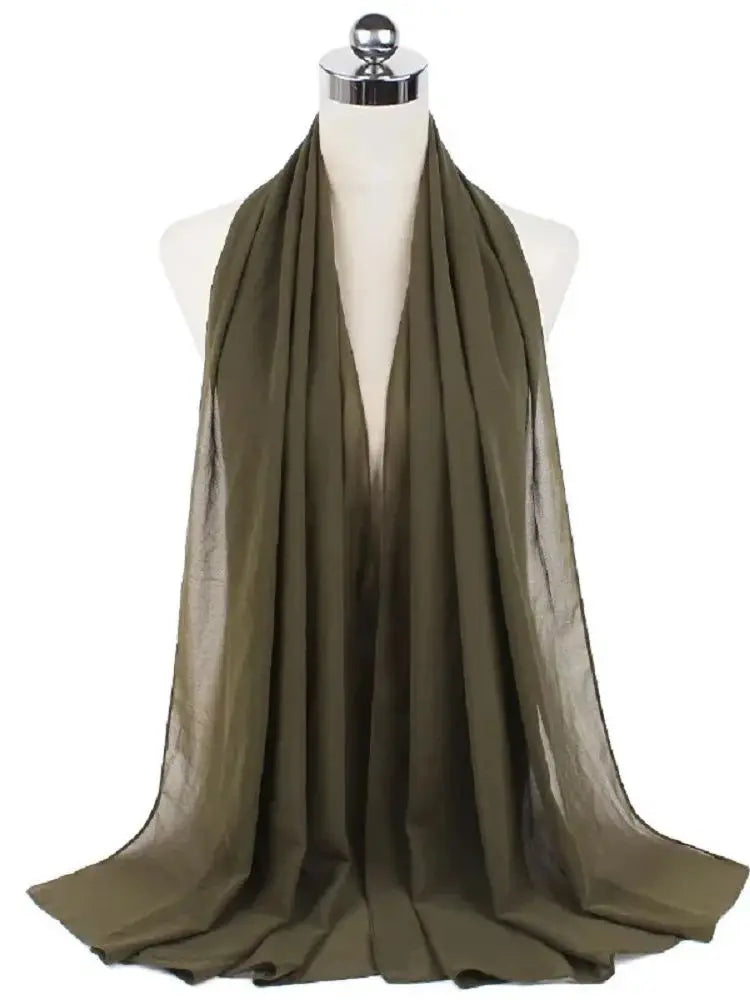New Fashion Women Solid Chiffon Headscarf