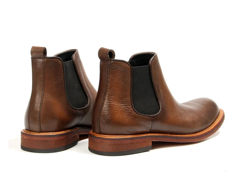 Genuine leather Fleece lined Business Chelsea Boots