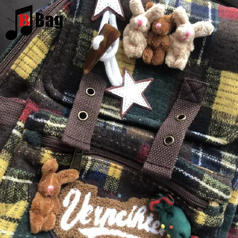 Fluffy Melard Color Scheme Punk Backpack - Craftklart.store