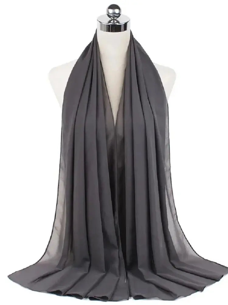 New Fashion Women Solid Chiffon Headscarf