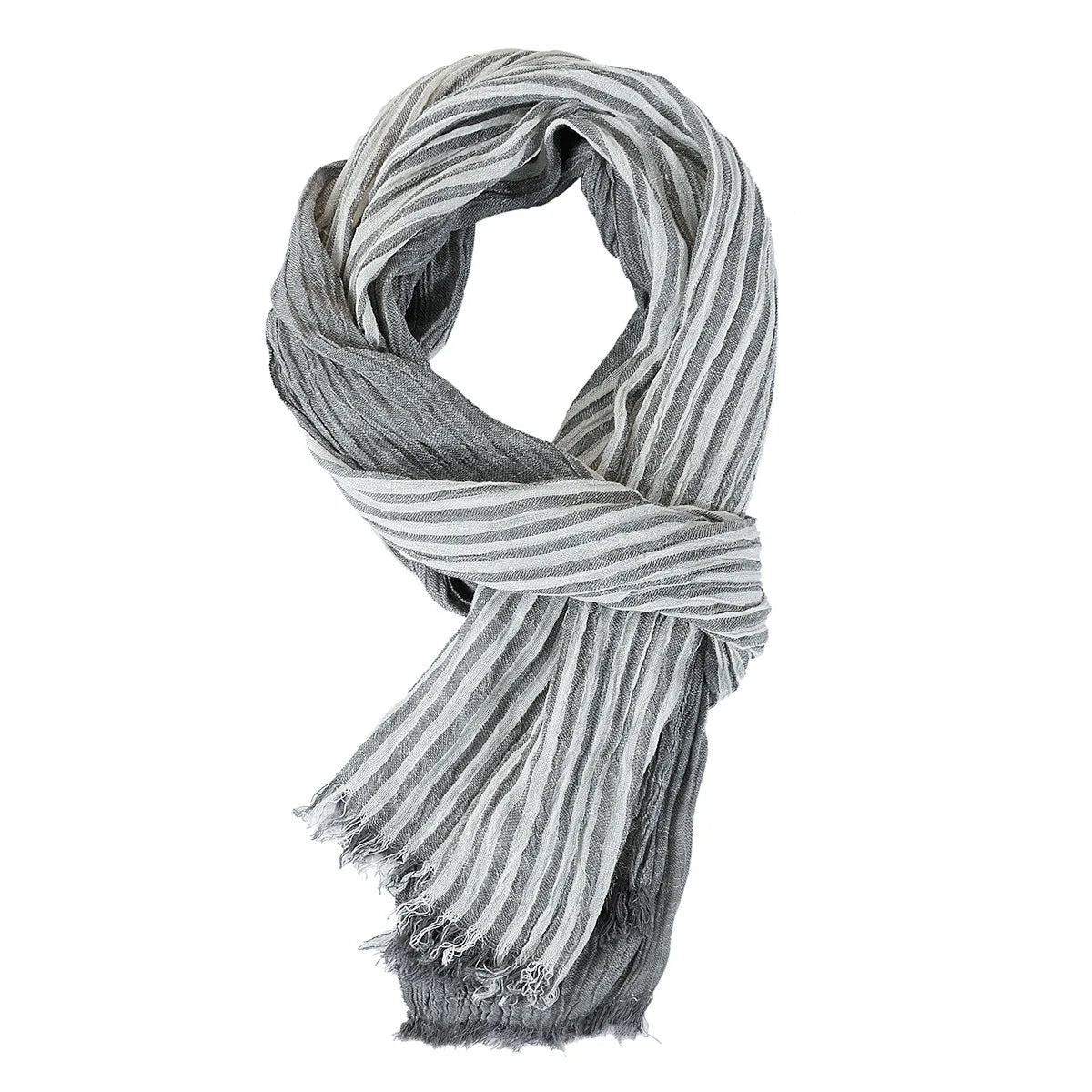 Cotton Linen Striped Men's Scarves - Premium Scarves from Craftklart Dropship - Just $3.99! Shop now at Craftklart.store