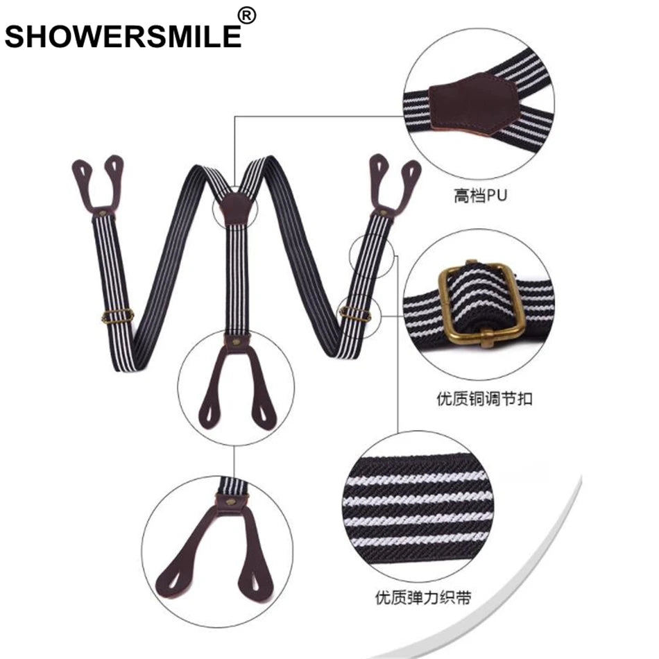 Men's British Urban Casual Brace Trousers Strap - Craftklart.store