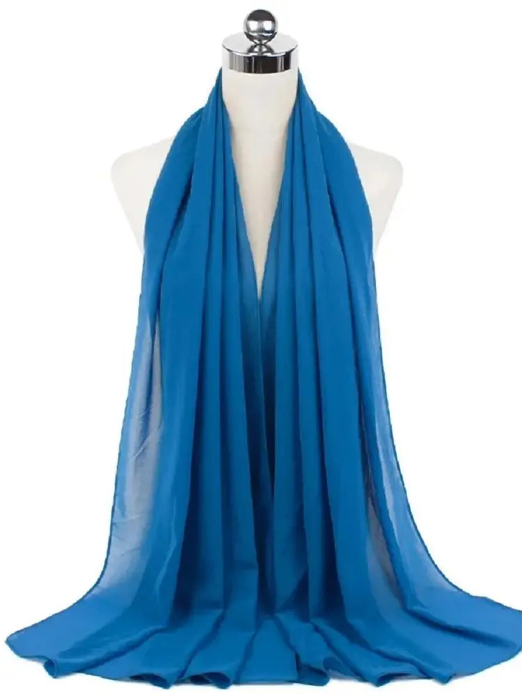 New Fashion Women Solid Chiffon Headscarf
