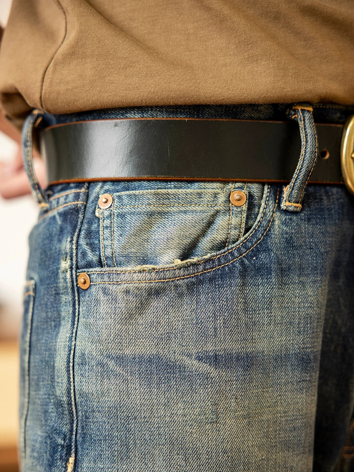 55501-0004B Red Tornado  Washed Cotton Heavy Thick Jean 14oz - Craftklart.store