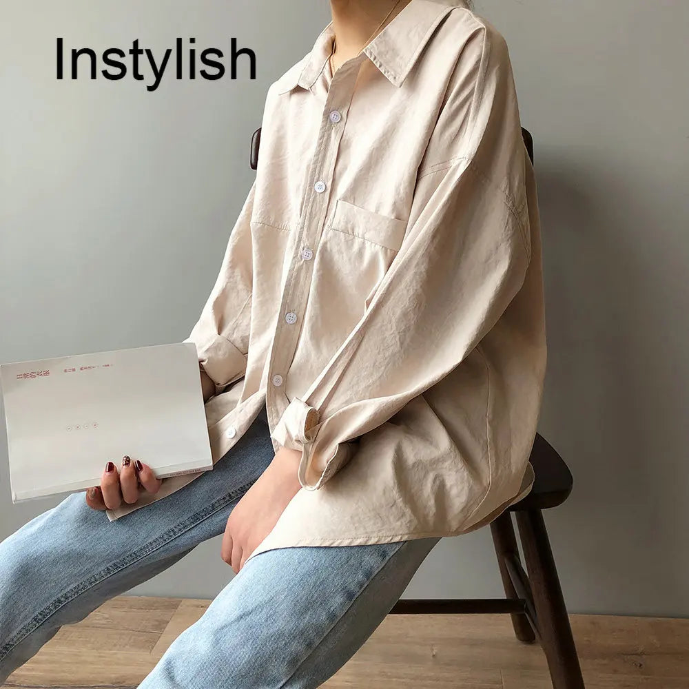 Women Korean Branded Stylish Loose Blouse - Premium shirt from Craftklart Dropship - Just $18.69! Shop now at Craftklart.store