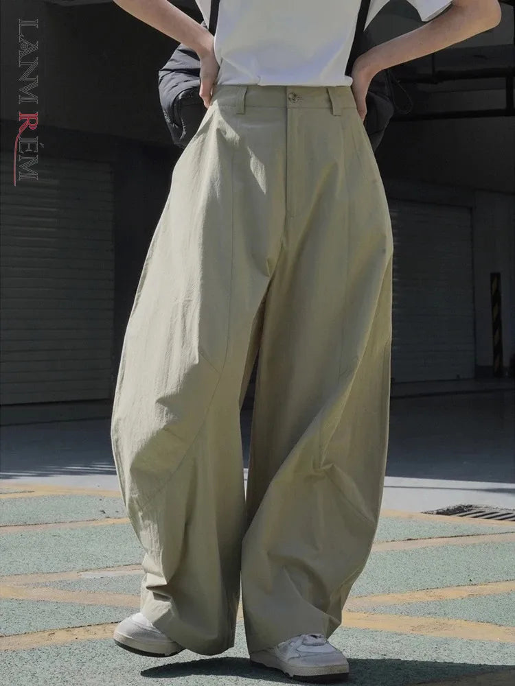 High Waist Solid Lantern Wide Leg Korean Pants For Women - Premium Pants from Craftklart Dropship - Just $28.15! Shop now at Craftklart.store