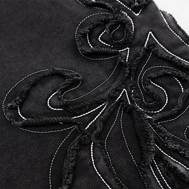 Streetwear Embroidery Zipper Hoodie
