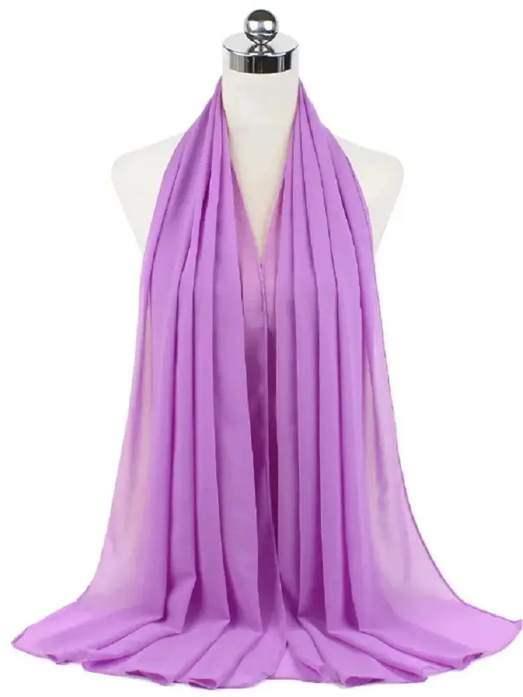 New Fashion Women Solid Chiffon Headscarf