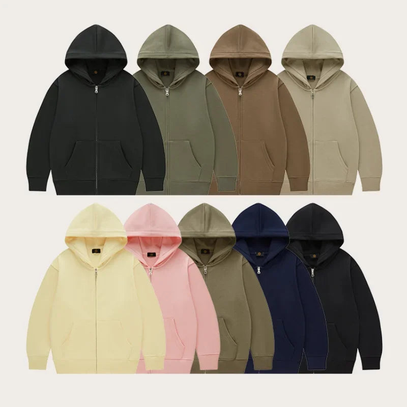 Teen Kids Hoodies Autumn 350G Terry Cotton with Zipper - Premium Hoodie from Craftklart Dropship - Just $22.03! Shop now at Craftklart.store