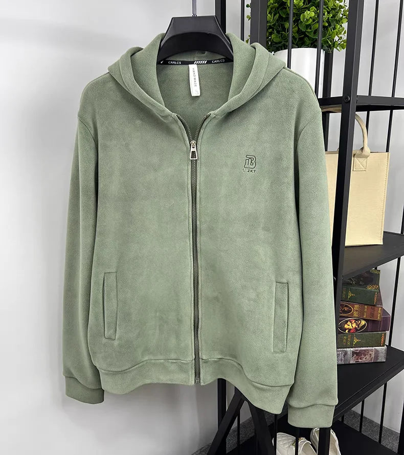 Korean Urban Streetwear Embossed Men's Hoodie