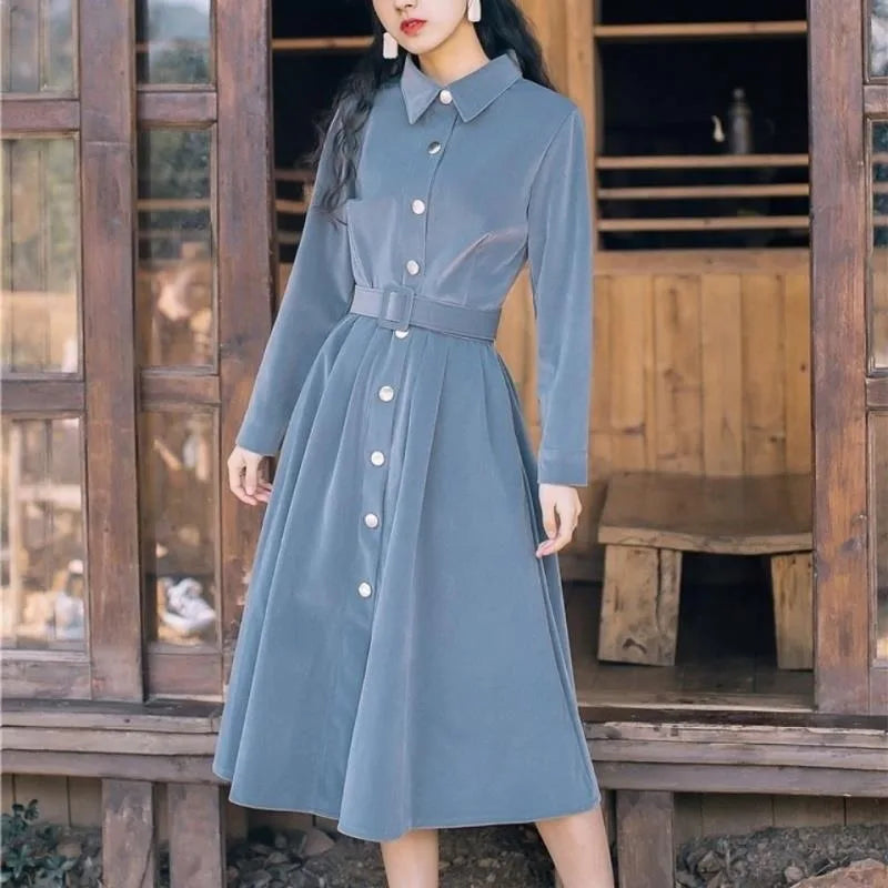 Autumn Winter Longsleeve Corduroy Dress - Premium Dress from Craftklart Dropship - Just $13.14! Shop now at Craftklart.store