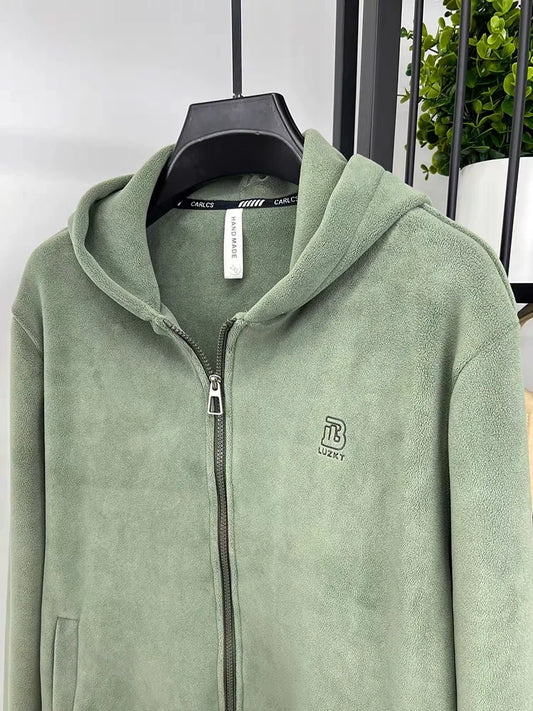 Korean Urban Streetwear Embossed Men's Hoodie