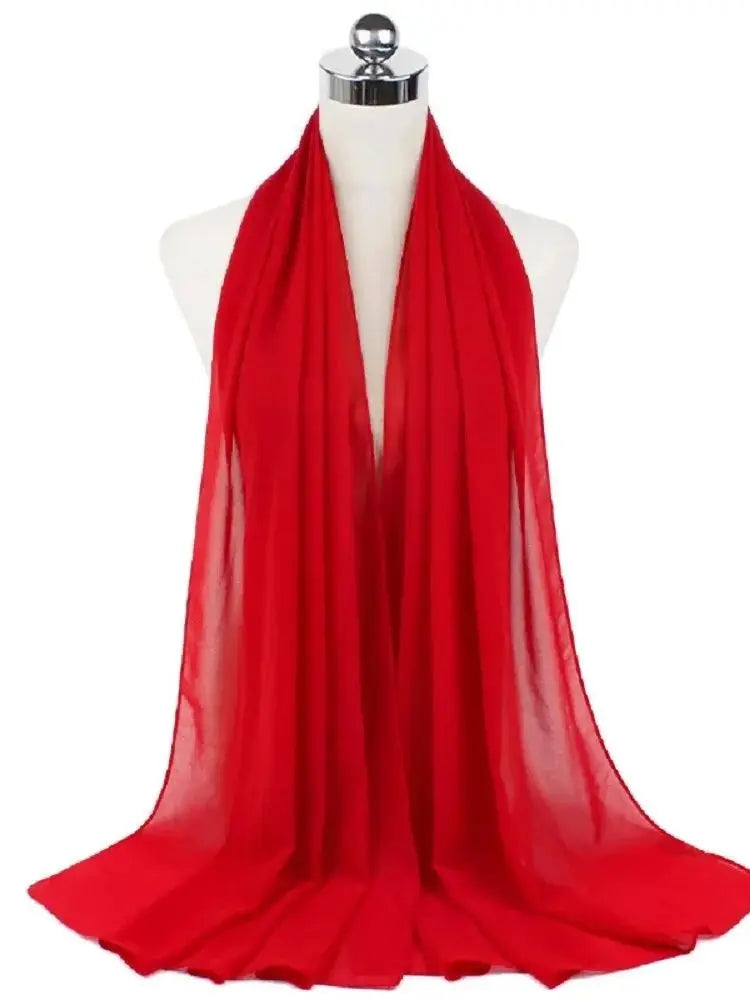 New Fashion Women Solid Chiffon Headscarf
