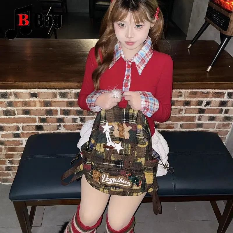 Fluffy Melard Color Scheme Punk Backpack - Craftklart.store