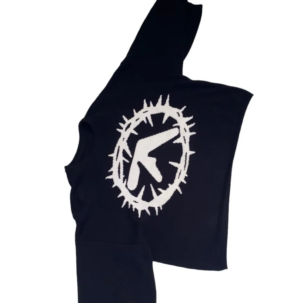 Aphex Twin Knit Y2k Autumn/Winter Streetwear Pullover