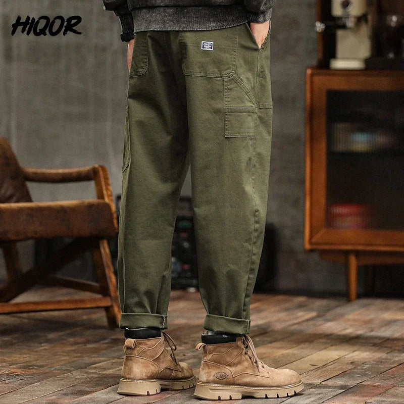 Craftklart men's cargo trousers in loose fit utility streetwear style, featuring multiple pockets and durable fabric.