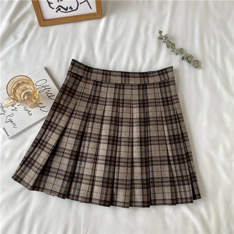 Japan Plaid Jk High Waist Thin A Line Short Skirt - Premium Skirt from Craftklart.store - Just $10.70! Shop now at Craftklart.store