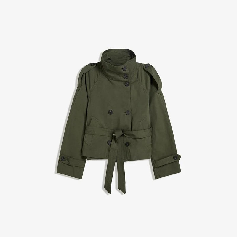 2025 Autumn Stand Collar Trench Coat - Craftklart.store