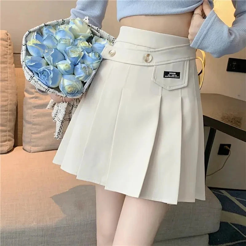 Preppy Style A Line Korean Skirt - Premium Skirt from Craftklart Dropship - Just $15.24! Shop now at Craftklart.store