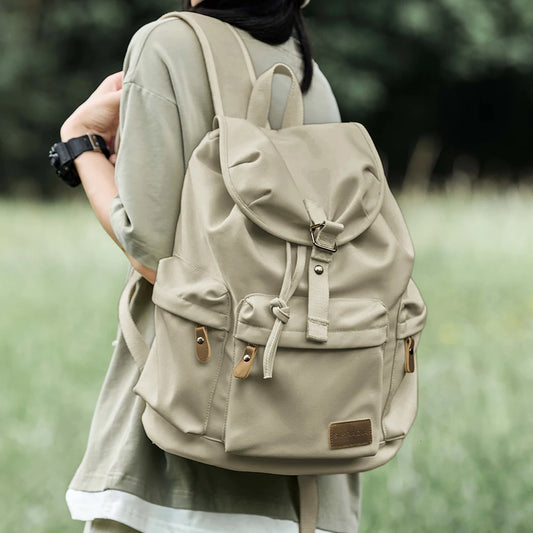 Canvas Backpack for Women, Durable 14 inch Laptop