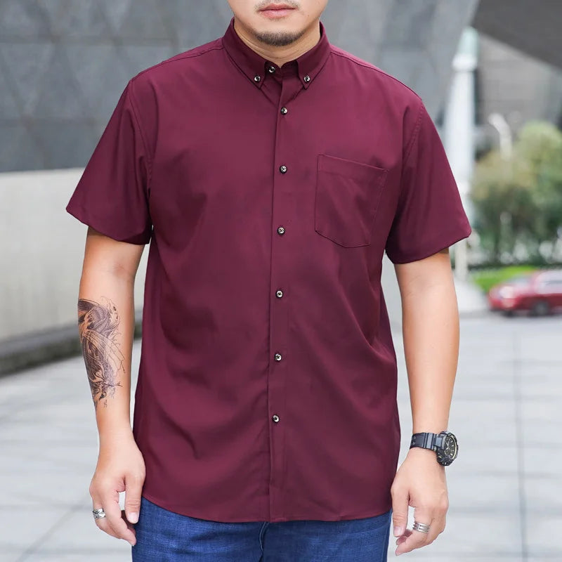 Men Shirt Short Sleeve Oversize Plus Size - Premium Shirt from Craftklart Dropship - Just $24.80! Shop now at Craftklart.store