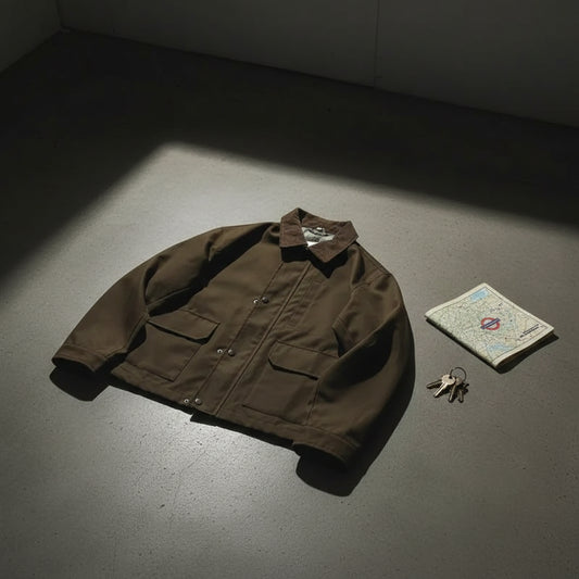 Lightweight Cropped Jacket — Turn-Down Collar
