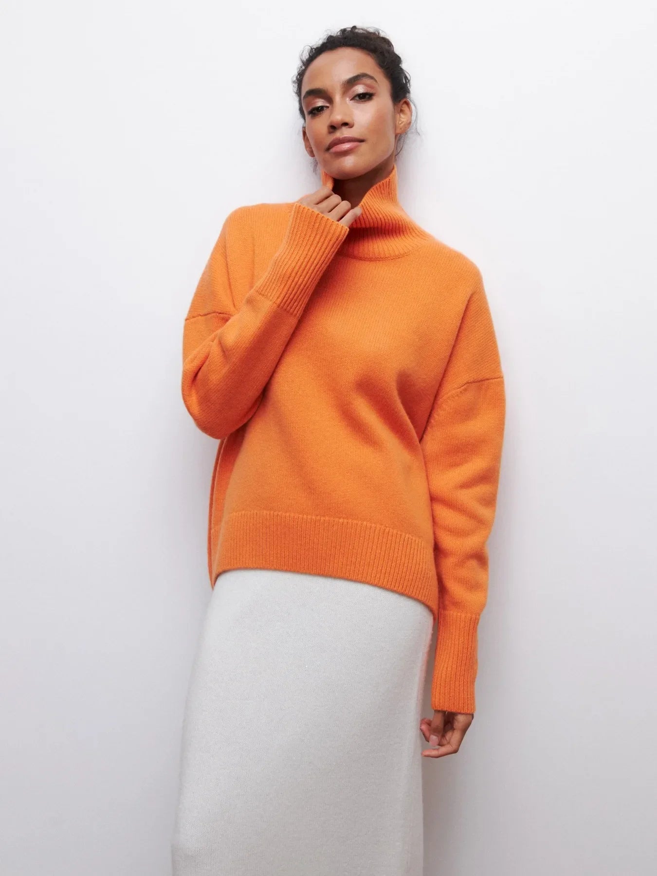 Women's Urban Styled Oversized Elegant Thick Knitted Pullover - Craftklart.store