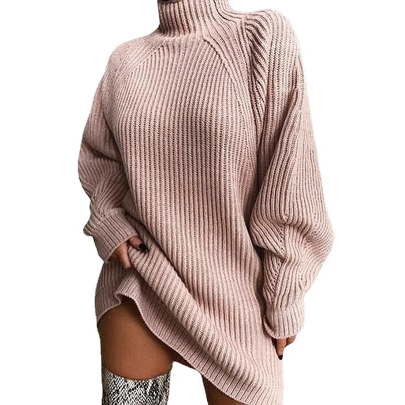 Winter High Neck Women's Sweater Dress - Premium Dress from Craftklart Dropship - Just $24.05! Shop now at Craftklart.store