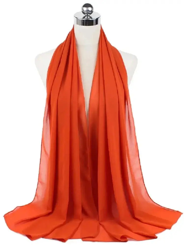 New Fashion Women Solid Chiffon Headscarf