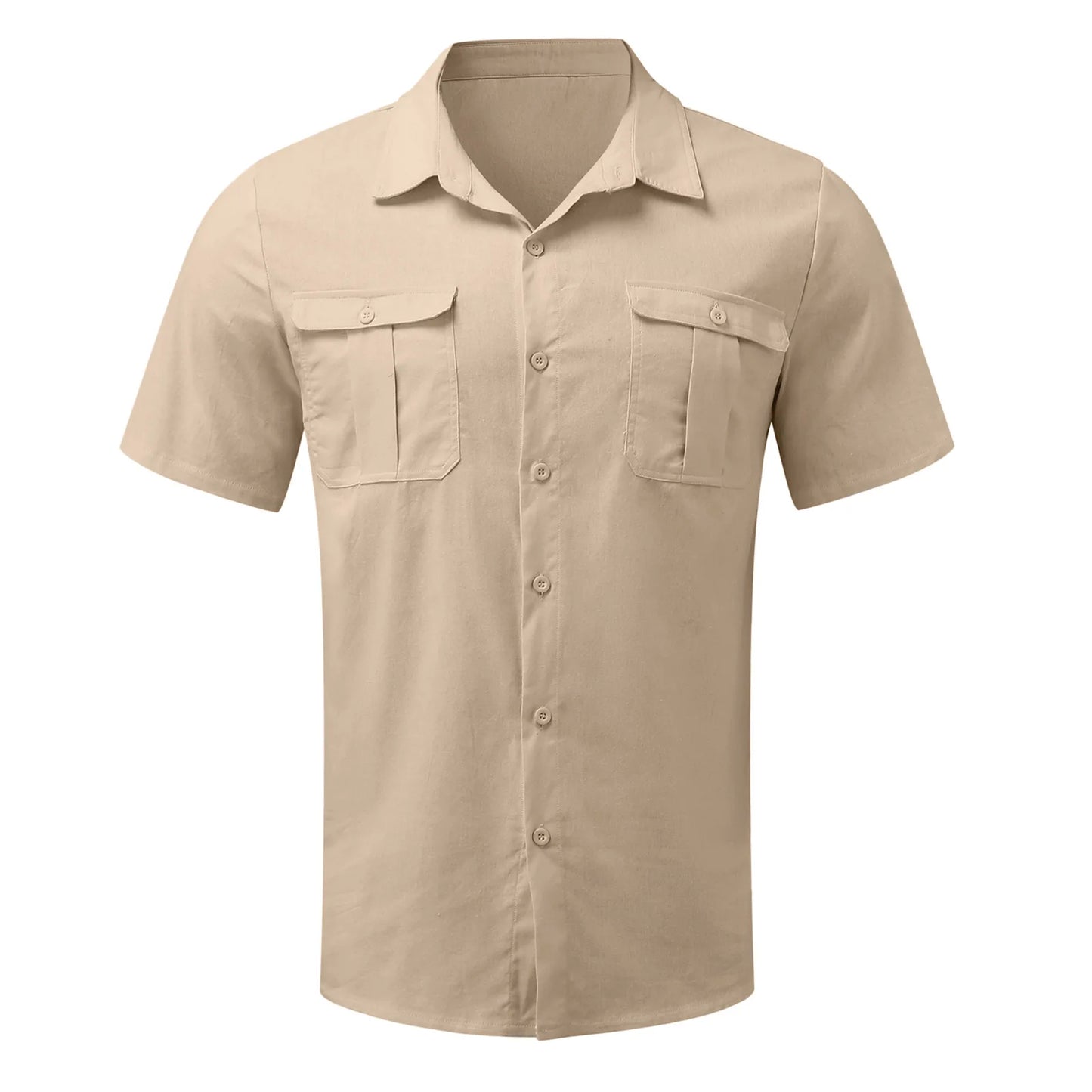 Men's  New Cotton Linen Short-Sleeved Shirts - Premium Shirt from Craftklart Dropship - Just $11.13! Shop now at Craftklart.store