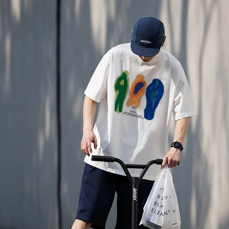 Men's Urban Hip Hop Oversized Graphic Tee