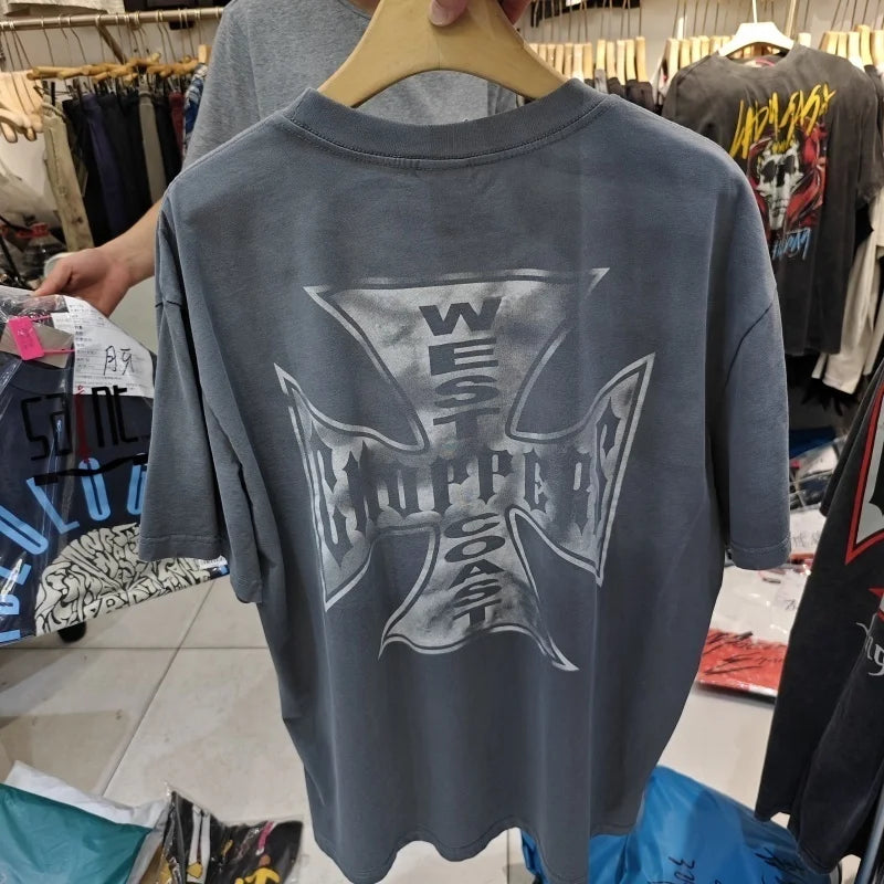 Men's West Coast Choppers casual cotton T-shirt from Craftklart Dropship in six colors, featuring a comfortable streetwear design.