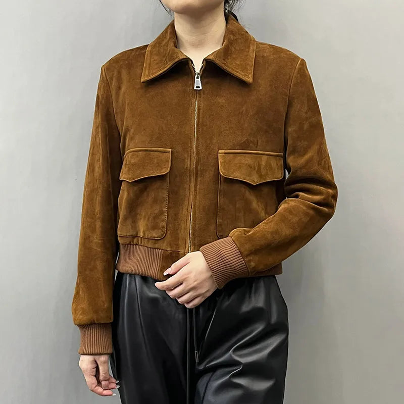 Women's Real Sheepskin Leather Jacket - Premium Jacket from Craftklart Dropship - Just $219! Shop now at Craftklart.store