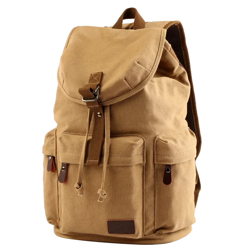 Men Vintage Canvas Large Capacity 15.6inch Laptop Casual Bag