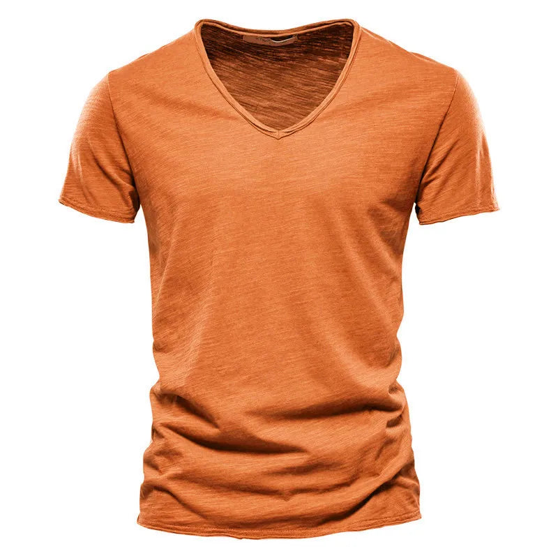 8XL - 100% Cotton V-neck Men T-shirt - Premium T-Shirt from Craftklart Dropship - Just $10.28! Shop now at Craftklart.store