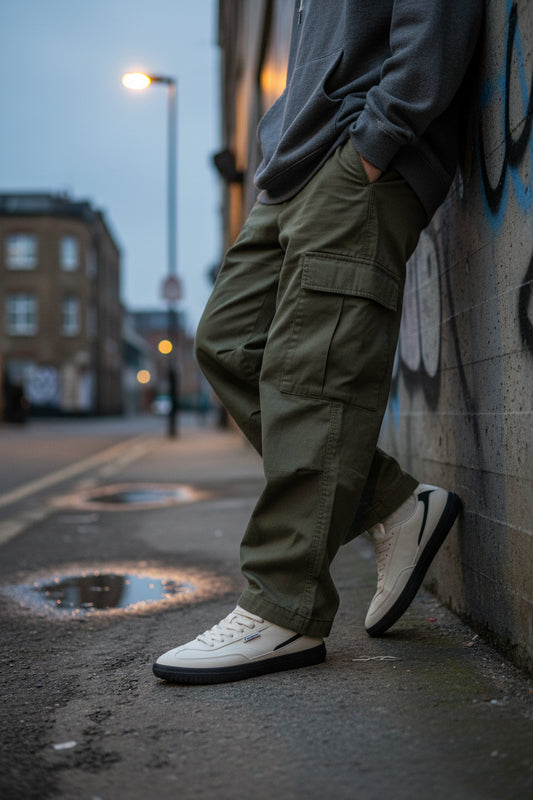 Craftklart Dropship Full Circle Low Leather Sneakers, waterproof street edition, featuring black leather and casual design.