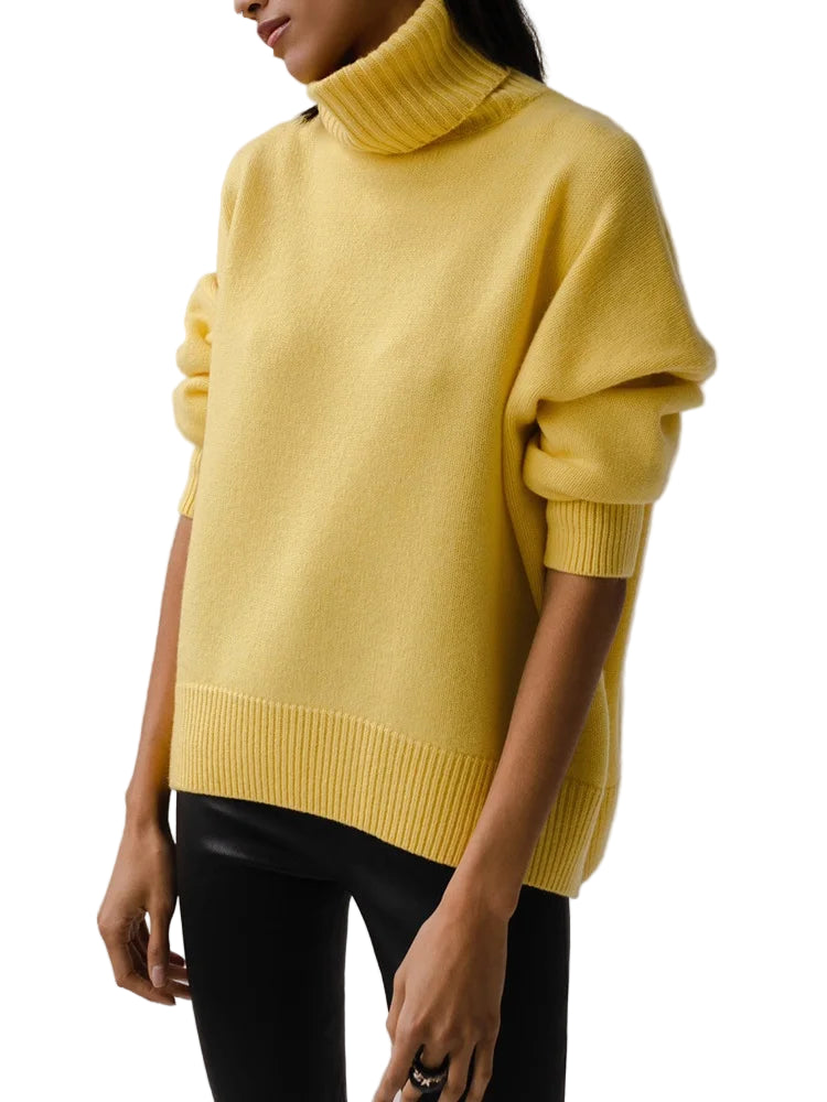 Women's Thick Sweaters Oversize Turtleneck Women Winter Warm White Pullovers Knitted High Neck Oversized Sweater For Women Tops - Craftklart.store