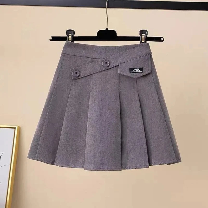 Preppy Style A Line Korean Skirt - Premium Skirt from Craftklart Dropship - Just $15.24! Shop now at Craftklart.store