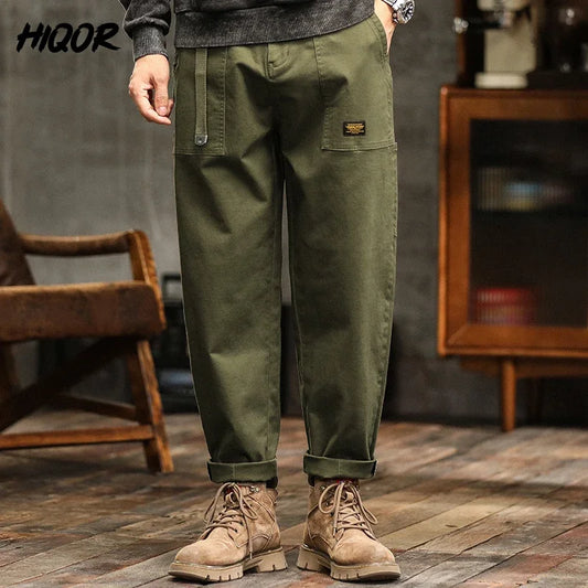 Craftklart men's cargo trousers in loose fit utility streetwear style, featuring multiple pockets and durable fabric.