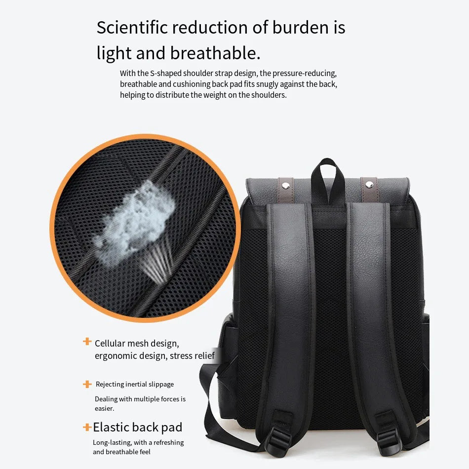 Urban Brit Smart Casual Pu Leather Backpack - Craftklart.store