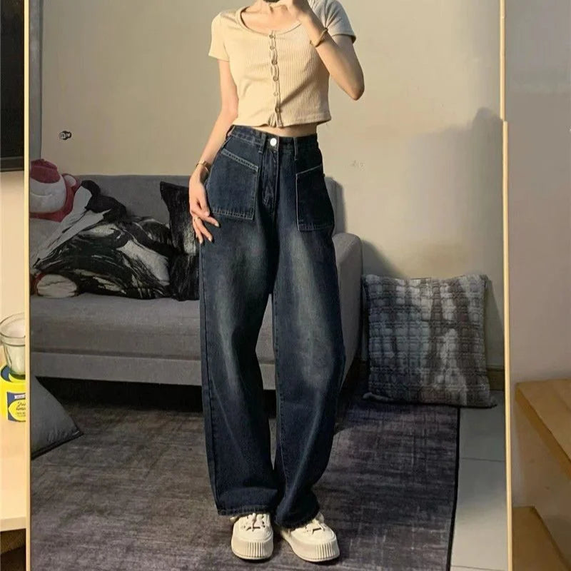 Deeptown Y2k Vintage Oversized Woman's Jeans