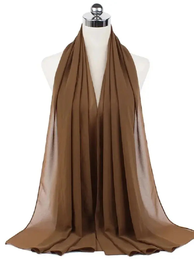 New Fashion Women Solid Chiffon Headscarf