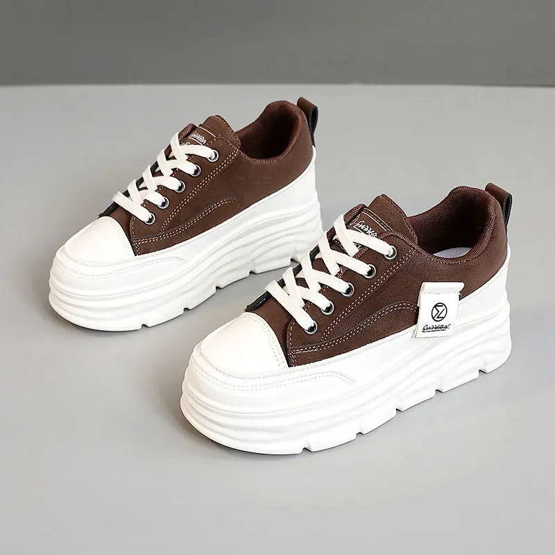 Women's Chunky Lace-up Soft-sole Casual Sneakers - Premium Shoes from Craftklart Dropship - Just $18! Shop now at Craftklart.store